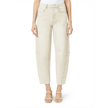 Load image into Gallery viewer, Evie Cropped Barrel Jean | Oat
