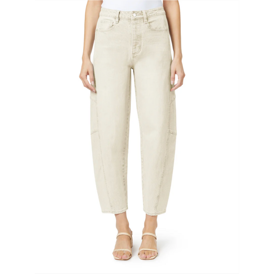 Evie Cropped Barrel Jean | Oat