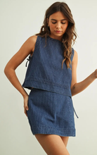 Load image into Gallery viewer, Pinstripe Denim Top

