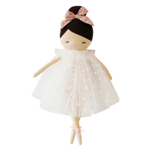 Load image into Gallery viewer, Mia Doll | White Flocked Heart Tulle
