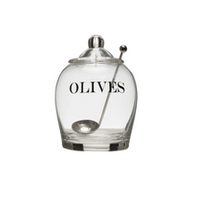 Load image into Gallery viewer, Glass Olive Jar
