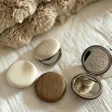 Load image into Gallery viewer, Wood Grain Makeup Mirror | 2 Colors
