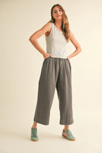 Load image into Gallery viewer, Pointelle Mini Ruffle Top | Grey
