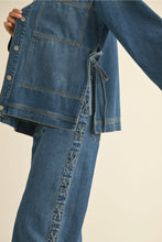 Load image into Gallery viewer, Tied On the Side Denim Jacket
