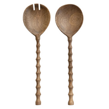 Load image into Gallery viewer, Salad Servers w/Carved Handles | Set of 2
