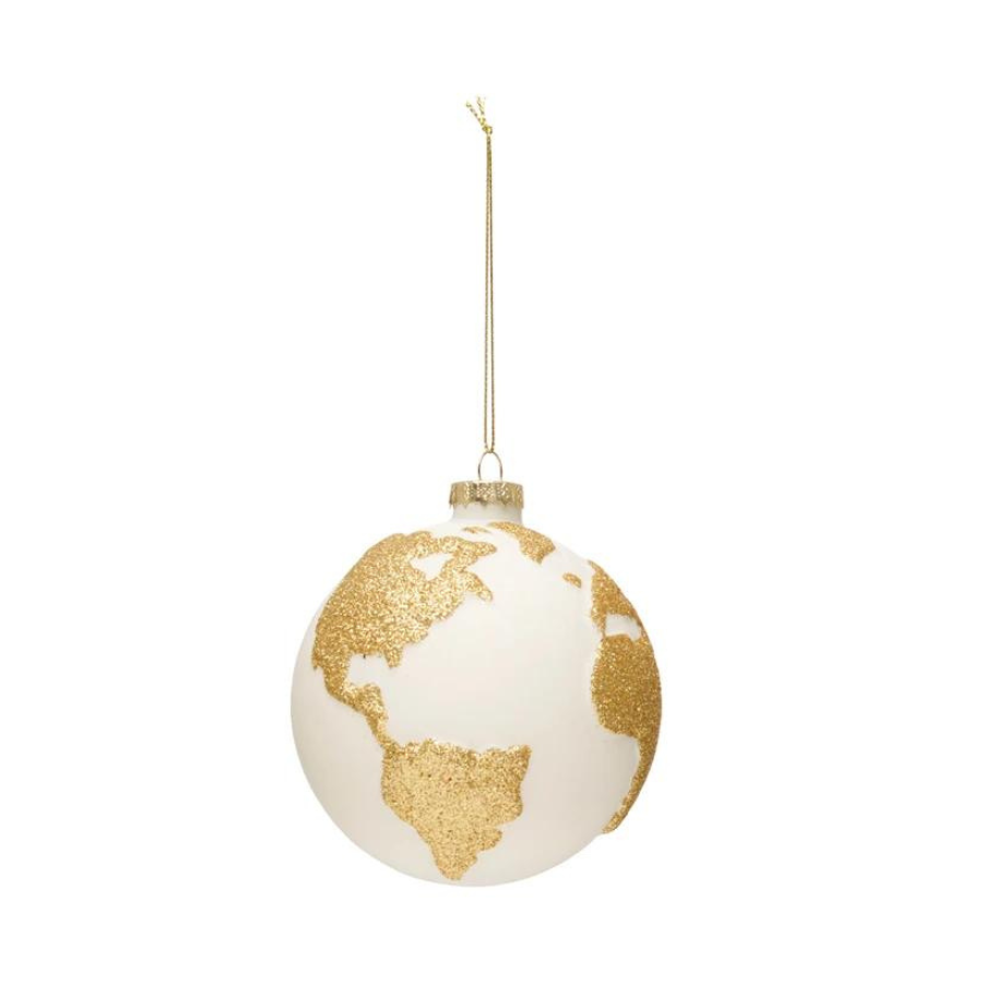 Hand-Painted Glass Globe Ornament