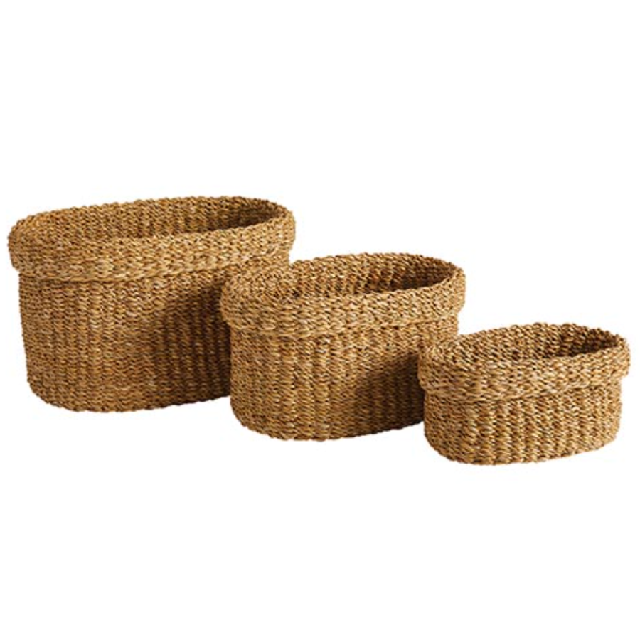 Seagrass Round Baskets | Set of 3