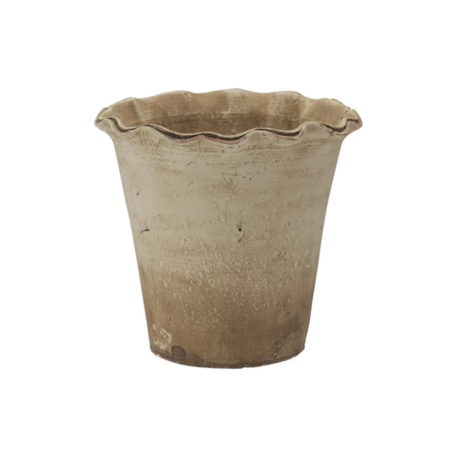 Terracotta Planter w/ Ruffled Edge