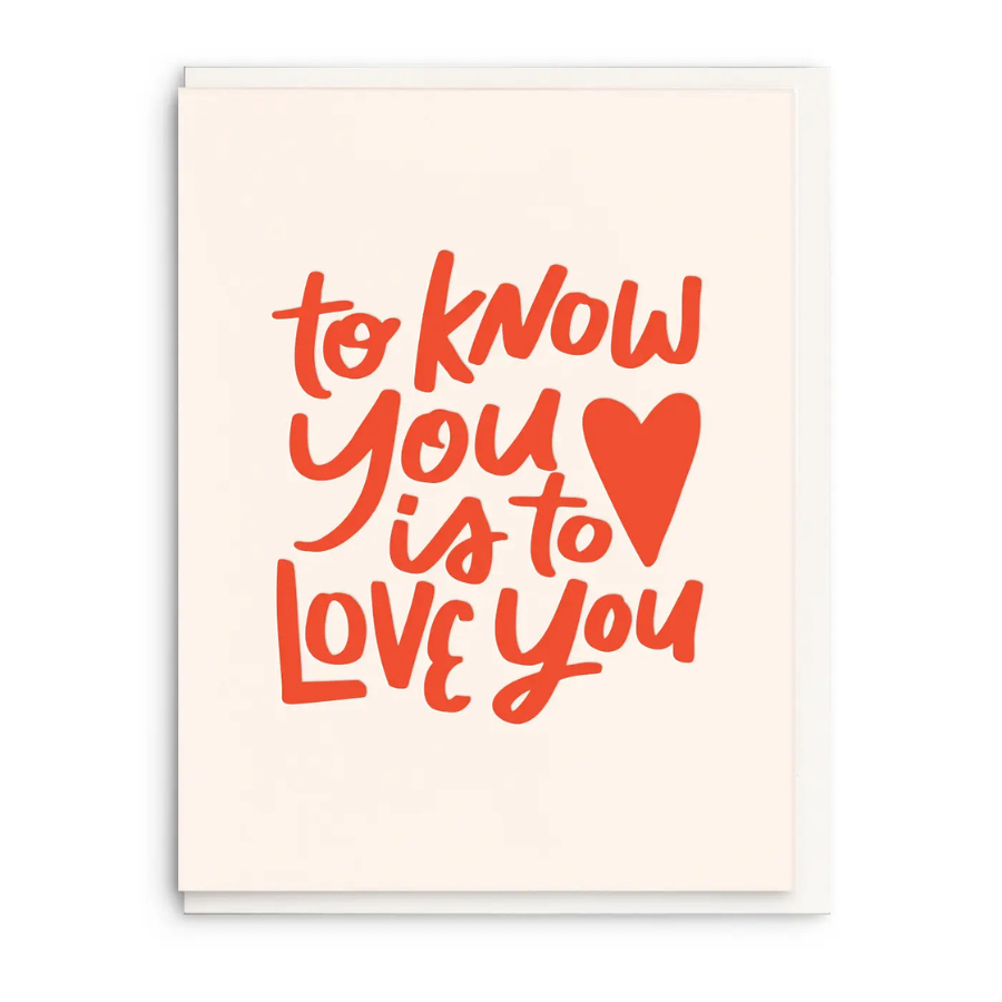 To Know You