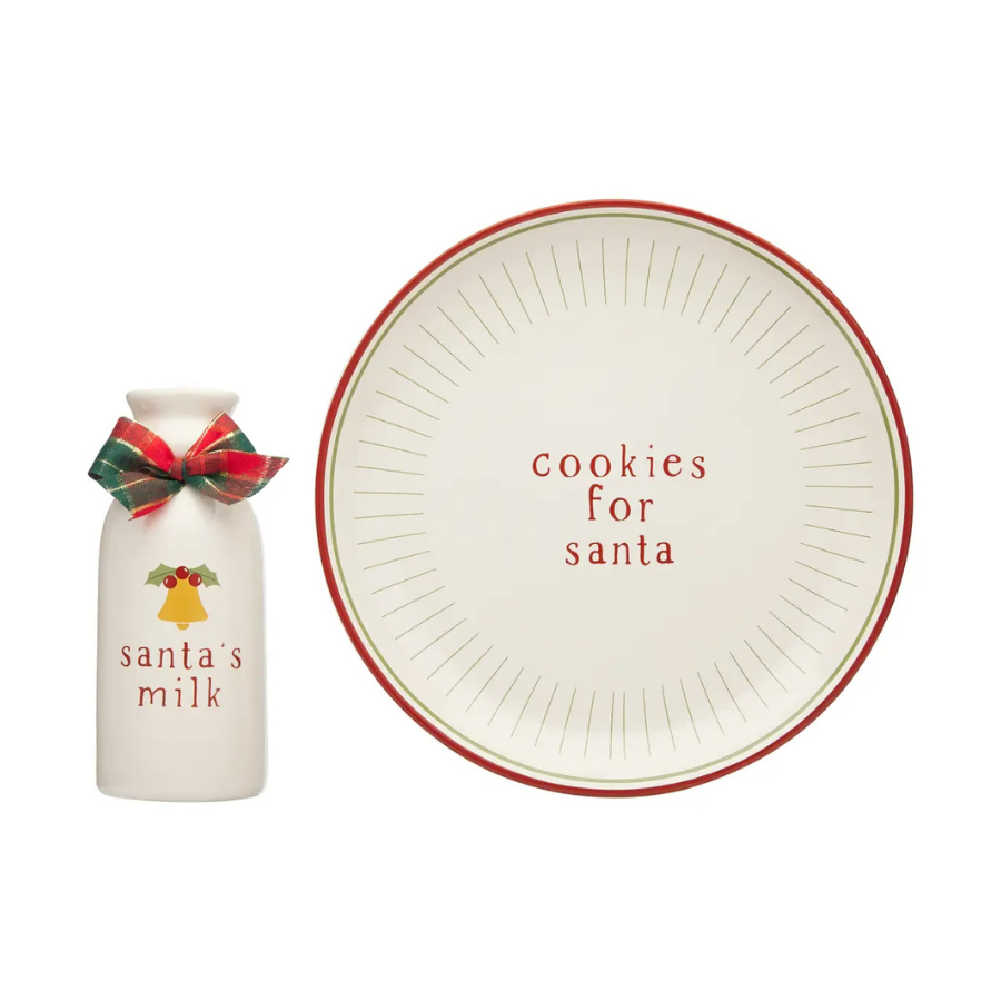 PRE- ORDER | Cookie Plate + Milk Jug Holiday Set