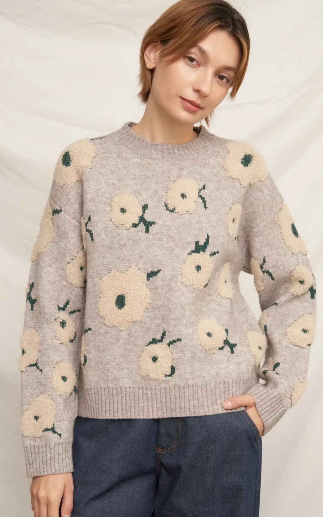 Flower Cloud Pullover Sweater