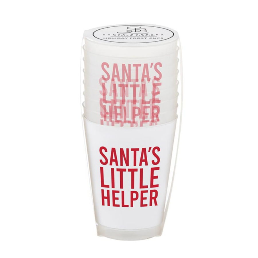 Reusable Cup Set | Santa's Little Helper | 8 Pack