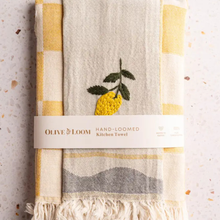 Load image into Gallery viewer, Hand Stitched Kitchen Towel | Lemon
