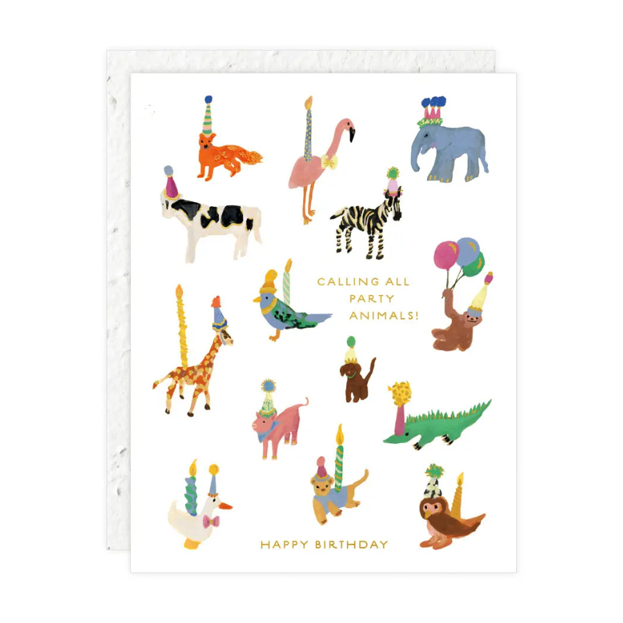 Plantable! | Animal Party Birthday Card