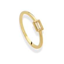 Load image into Gallery viewer, Evelyn Baguette Bezel Stacking Ring
