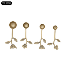 Load image into Gallery viewer, Flower Cast Aluminum Measuring Spoons | Set of 4
