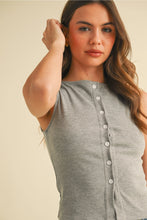 Load image into Gallery viewer, Elevated Ribbed Top | Grey
