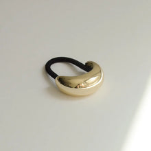 Load image into Gallery viewer, Narrow Crescent Metal Cuff Hair Tie | Gold
