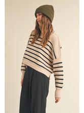 Load image into Gallery viewer, Striped Mock Neck Sweater
