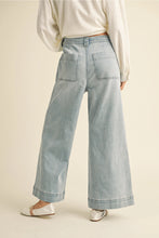 Load image into Gallery viewer, Washed Denim w/Tie Front Pants
