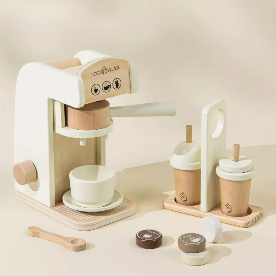 Wooden Coffee Maker Set