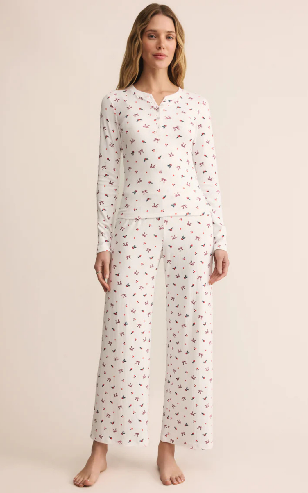 Holly Pointelle Long Sleeve Top
