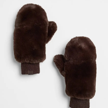 Load image into Gallery viewer, Faux Fur Mittens | Chocolate
