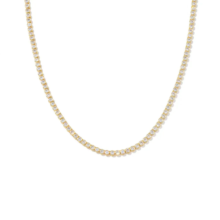 18K Gold Diamond Tennis Necklace