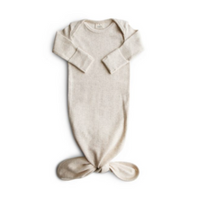 Load image into Gallery viewer, Ribbed Knotted Baby Gown | Beige

