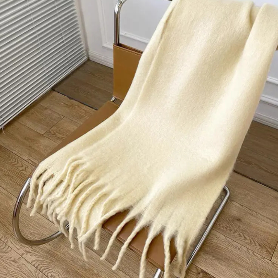 Mohair Scarf | Cream