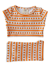 Load image into Gallery viewer, Organic 2 Piece Set | Pumpkin Stripe
