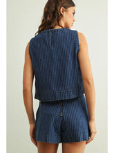 Load image into Gallery viewer, Pinstripe Denim Top
