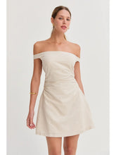 Load image into Gallery viewer, Off Shoulder Mini Dress | Oatmeal
