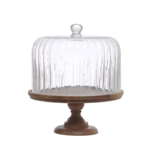Load image into Gallery viewer, Fluted Glass Cake Stand
