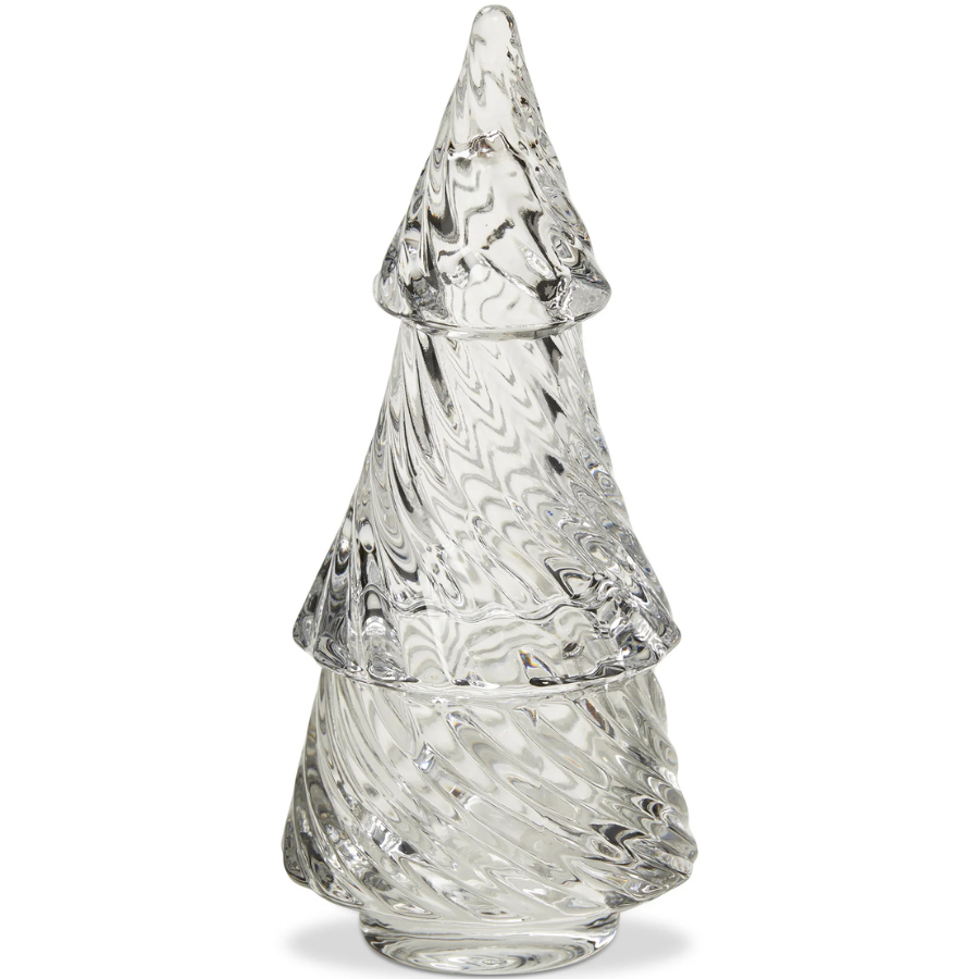 Glass Twist Tree Tealight Holder