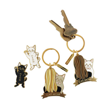 Load image into Gallery viewer, Cat Mom Enamel Keychain | 2 Styles

