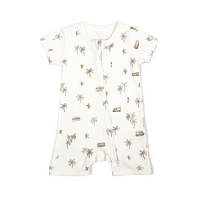 Load image into Gallery viewer, Organic Short Zip Romper | Malibu
