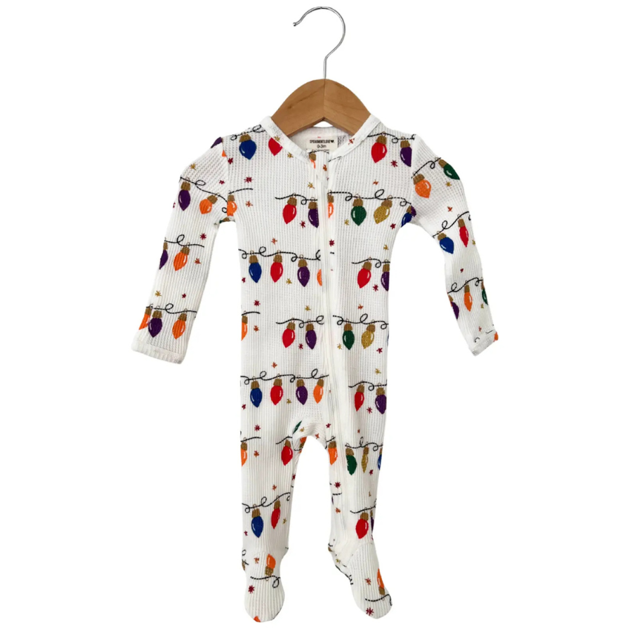 Christmas Lights Waffle Onsie
