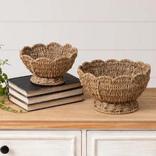 Load image into Gallery viewer, Scalloped Seagrass Bowls | 2 Sizes
