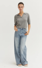 Load image into Gallery viewer, Saman Pointelle Polo Top
