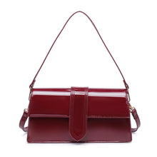 Load image into Gallery viewer, Violet Patent Crossbody | Burgandy
