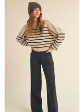 Load image into Gallery viewer, Striped Mock Neck Sweater
