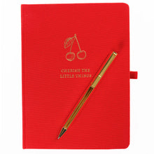 Load image into Gallery viewer, Fabric-Bound Journal w/Pen | Cherry
