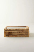 Load image into Gallery viewer, Woven Rattan + Wood Box | 2 Sizes
