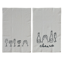 Load image into Gallery viewer, Cheers Printed Tea Towel | 2 Styles
