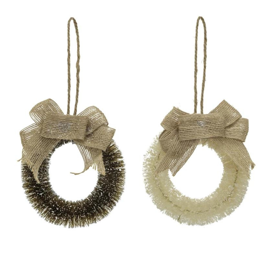 Sisal Wreath Ornament  | 2 Colors