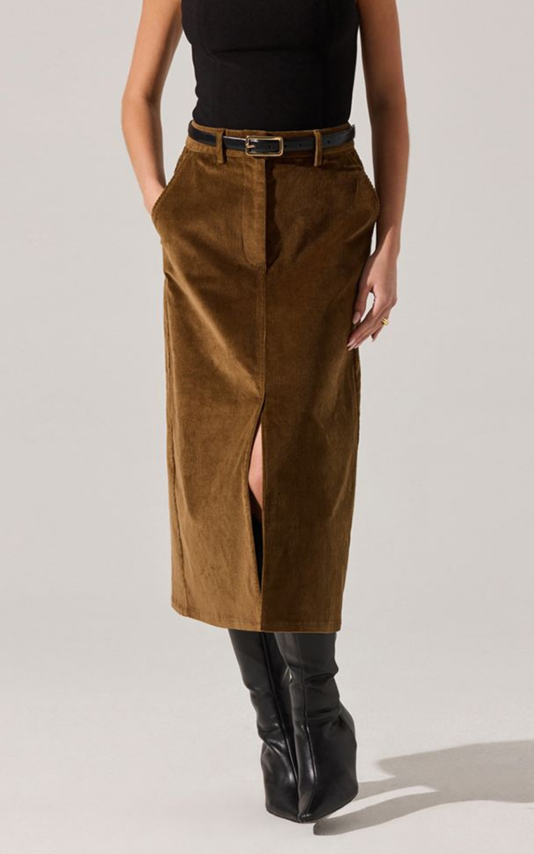 Rielle Corduroy Pencil Skirt