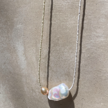 Load image into Gallery viewer, Baroque Pearl Necklace | White + Beige
