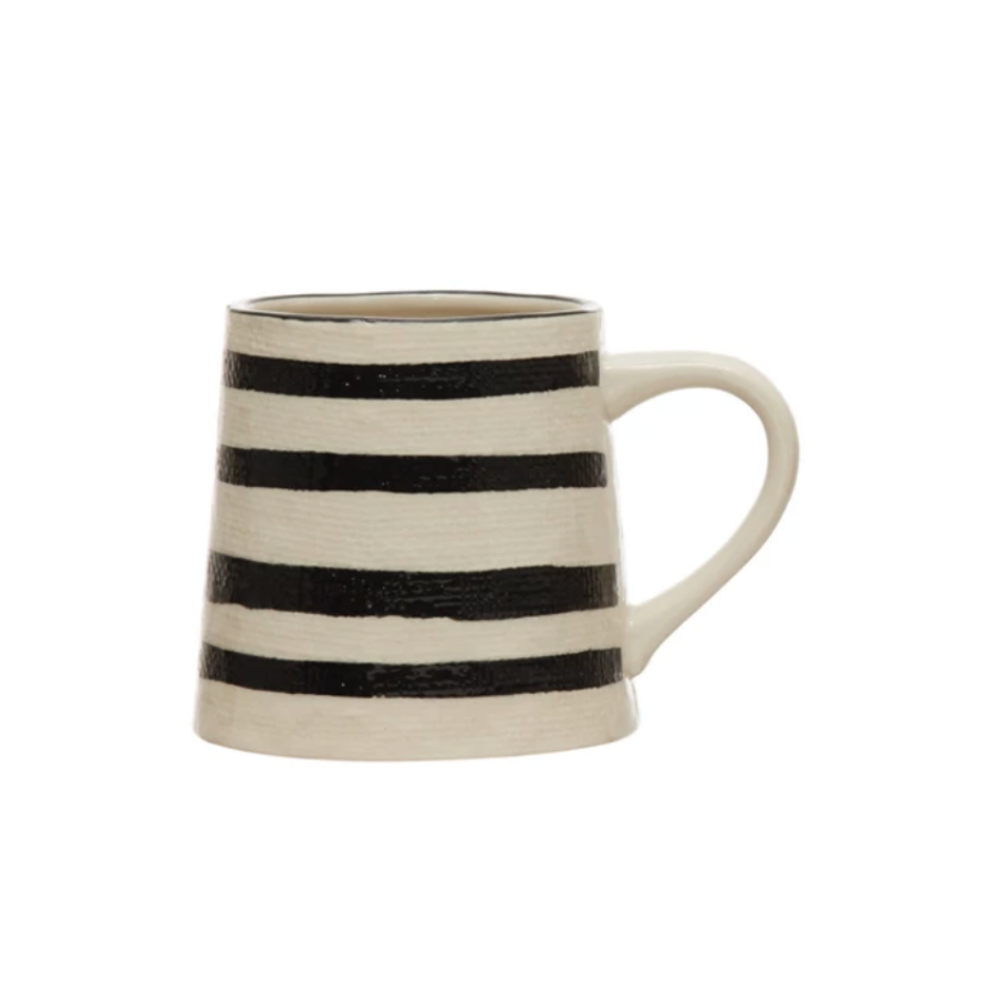 Linen Textured Mug | Striped