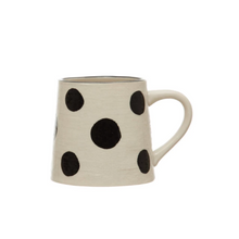 Load image into Gallery viewer, Linen Textured Mug | Polka Dot
